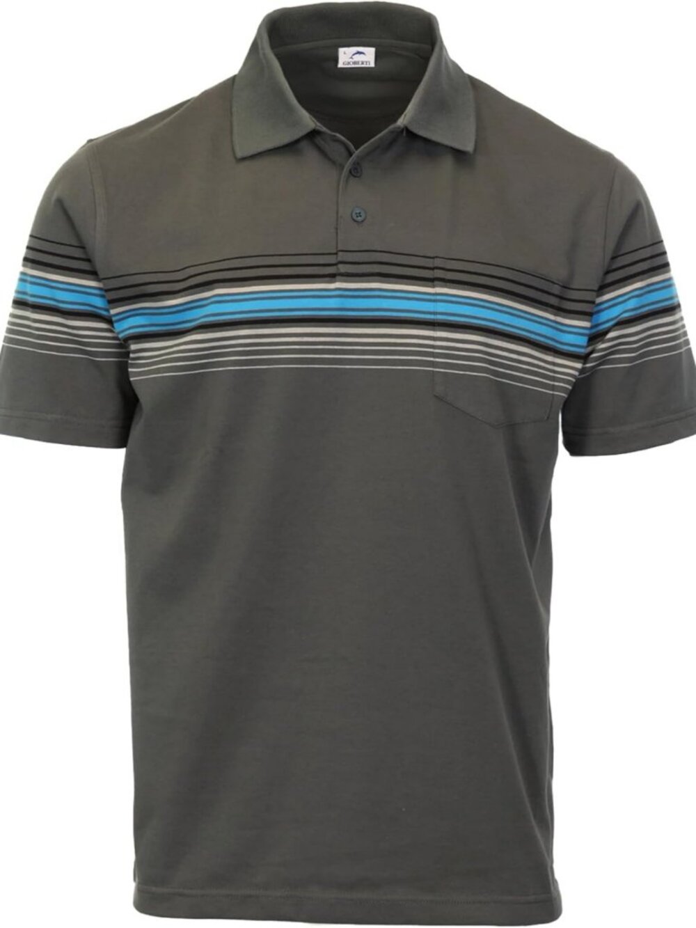 Stylish Men's Striped Polo Shirt with Pocket | Casual Wear, Comfortable Fit